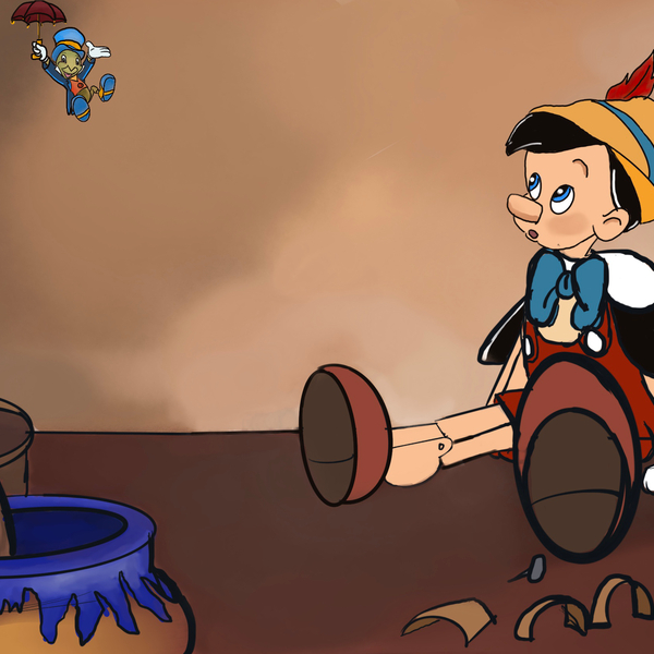 Pinocchio and Jiminy cricket | Bitski